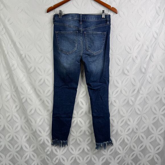 Free People Great Heights Frayed Fringe Skinny Jean Size 26 - Picture 6 of 9